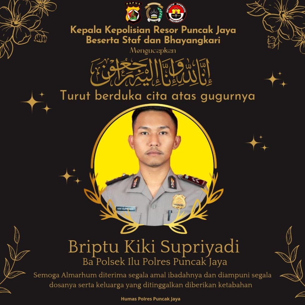 Kombatan TPNPB Lekagak Telenggen Menyerang, Briptu Kiki Supriyadi&nbsp;Gugur