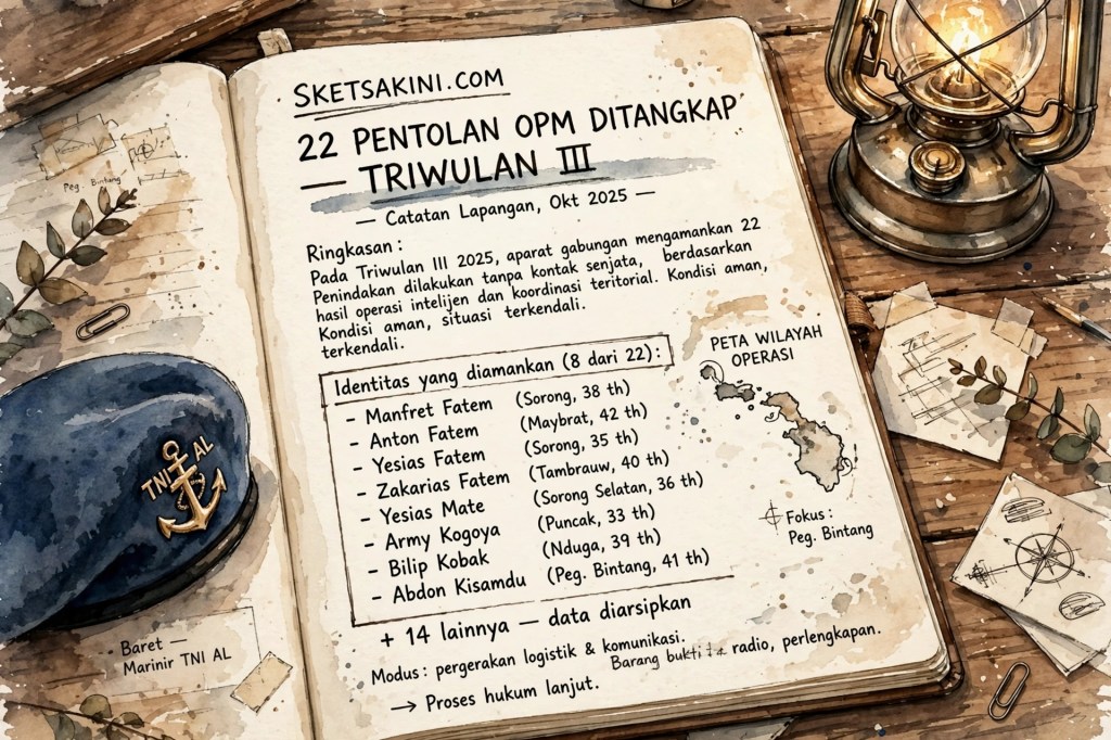 DUA PULUH DUA GEMBONG OPM DIGARUK DALAM SATU&nbsp;TRIWULAN