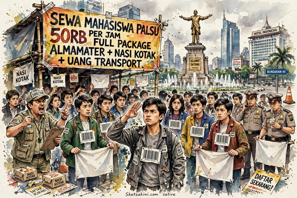 DEMO MAHASISWA PALSU DAN TIGA JARI RAFFI AHMAD — Ketika Almamater Bisa Disewa Harian